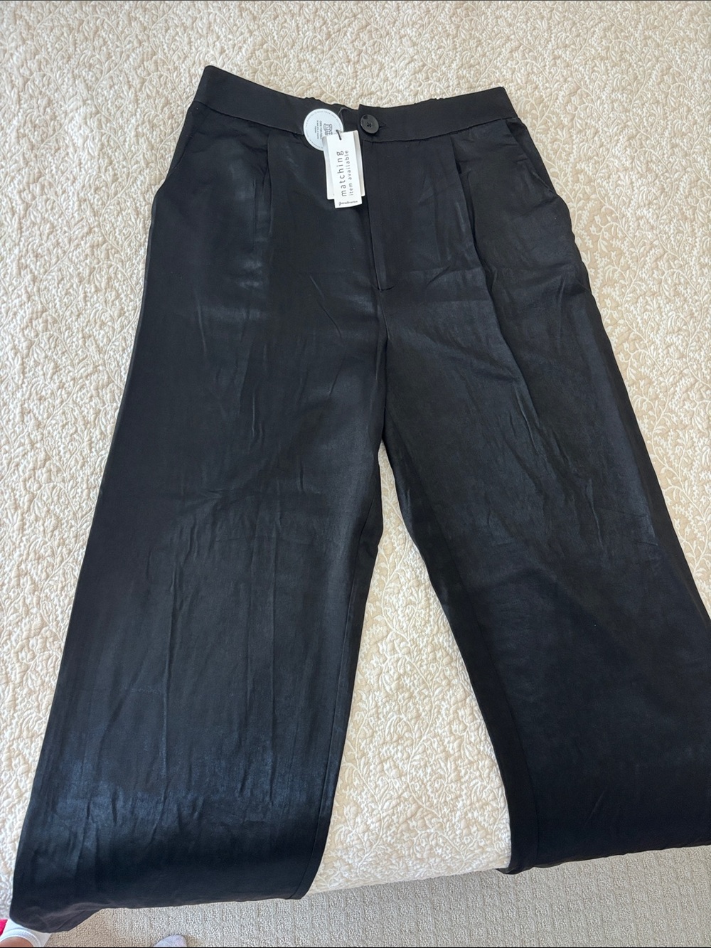 Wide-Leg Black Women's Pants